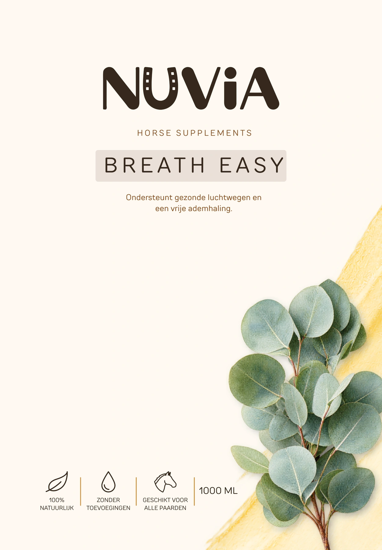NUVIA Breath Easy label